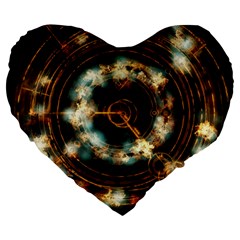 Science Fiction Energy Background Large 19  Premium Flano Heart Shape Cushions