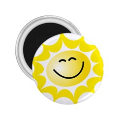 The Sun A Smile The Rays Yellow 2 25  Magnets by Simbadda