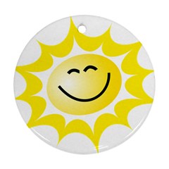 The Sun A Smile The Rays Yellow Ornament (round) by Simbadda