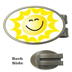 The Sun A Smile The Rays Yellow Money Clips (oval)  by Simbadda