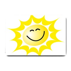 The Sun A Smile The Rays Yellow Small Doormat  by Simbadda