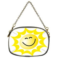 The Sun A Smile The Rays Yellow Chain Purses (two Sides)  by Simbadda