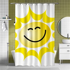 The Sun A Smile The Rays Yellow Shower Curtain 48  X 72  (small)  by Simbadda