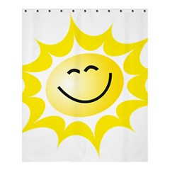 The Sun A Smile The Rays Yellow Shower Curtain 60  X 72  (medium)  by Simbadda