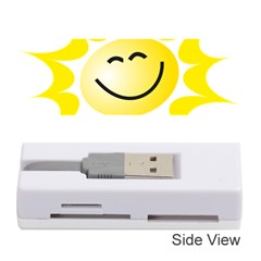 The Sun A Smile The Rays Yellow Memory Card Reader (stick)  by Simbadda