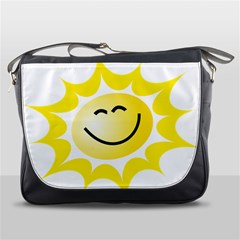 The Sun A Smile The Rays Yellow Messenger Bags by Simbadda