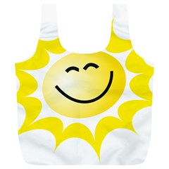 The Sun A Smile The Rays Yellow Full Print Recycle Bags (l)  by Simbadda