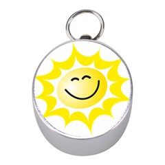 The Sun A Smile The Rays Yellow Mini Silver Compasses by Simbadda