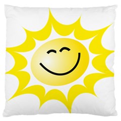 The Sun A Smile The Rays Yellow Standard Flano Cushion Case (one Side) by Simbadda