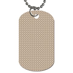 Pattern Ornament Brown Background Dog Tag (one Side) by Simbadda