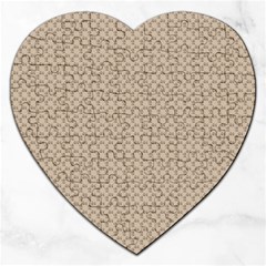 Pattern Ornament Brown Background Jigsaw Puzzle (heart) by Simbadda