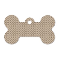 Pattern Ornament Brown Background Dog Tag Bone (one Side) by Simbadda