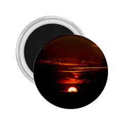 Sunset Sun Fireball Setting Sun 2 25  Magnets by Simbadda