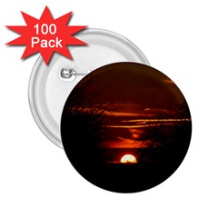 Sunset Sun Fireball Setting Sun 2 25  Buttons (100 Pack)  by Simbadda