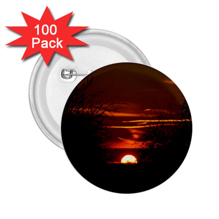 Sunset Sun Fireball Setting Sun 2.25  Buttons (100 pack) 