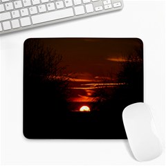 Sunset Sun Fireball Setting Sun Large Mousepads by Simbadda