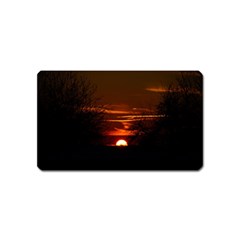 Sunset Sun Fireball Setting Sun Magnet (name Card) by Simbadda