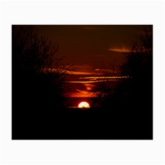 Sunset Sun Fireball Setting Sun Small Glasses Cloth by Simbadda