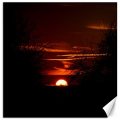 Sunset Sun Fireball Setting Sun Canvas 20  X 20   by Simbadda