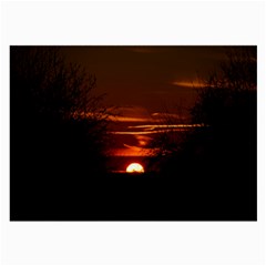 Sunset Sun Fireball Setting Sun Large Glasses Cloth by Simbadda