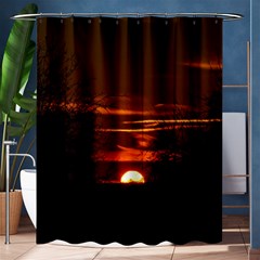 Sunset Sun Fireball Setting Sun Shower Curtain 60  X 72  (medium)  by Simbadda