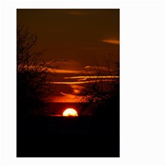 Sunset Sun Fireball Setting Sun Small Garden Flag (two Sides) by Simbadda