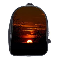 Sunset Sun Fireball Setting Sun School Bags (xl)  by Simbadda