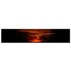 Sunset Sun Fireball Setting Sun Flano Scarf (small) by Simbadda