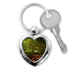 Red Deer Deer Roe Deer Antler Key Chains (heart)  by Simbadda