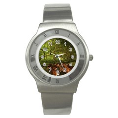 Red Deer Deer Roe Deer Antler Stainless Steel Watch