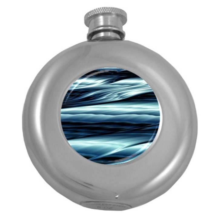 Texture Fractal Frax Hd Mathematics Round Hip Flask (5 oz)