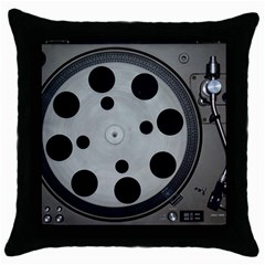 Turntable Record System Tones Throw Pillow Case (black) by Simbadda