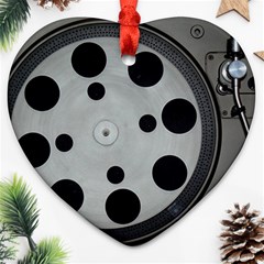 Turntable Record System Tones Heart Ornament (two Sides) by Simbadda