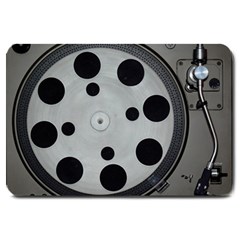 Turntable Record System Tones Large Doormat  by Simbadda