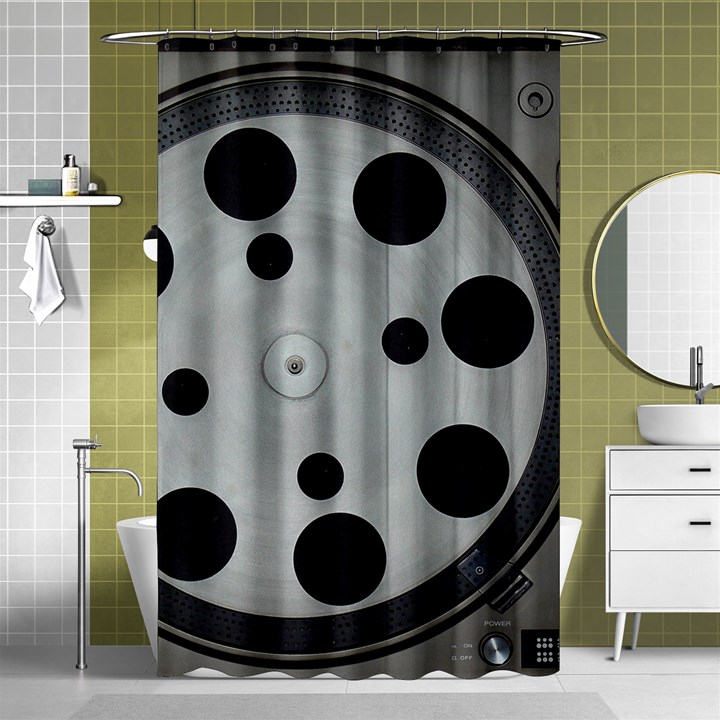 Turntable Record System Tones Shower Curtain 48  x 72  (Small) 