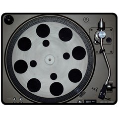 Turntable Record System Tones Double Sided Fleece Blanket (medium)  by Simbadda