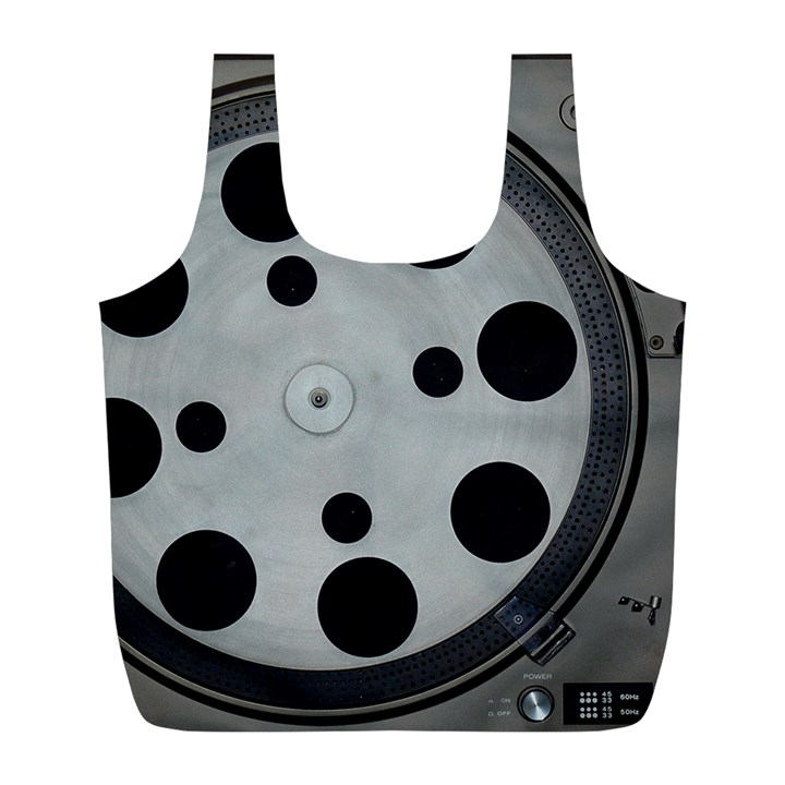 Turntable Record System Tones Full Print Recycle Bags (L) 