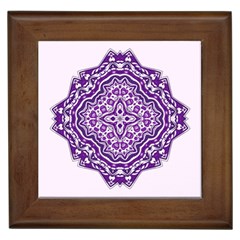 Mandala Purple Mandalas Balance Framed Tiles by Simbadda