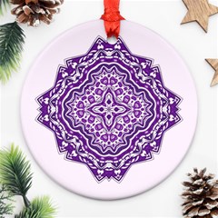 Mandala Purple Mandalas Balance Ornament (round) by Simbadda