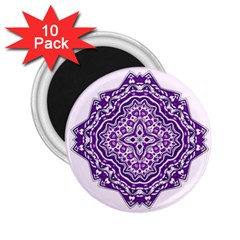 Mandala Purple Mandalas Balance 2 25  Magnets (10 Pack)  by Simbadda