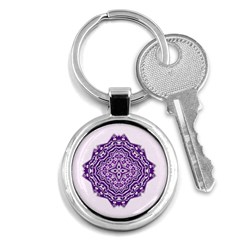 Mandala Purple Mandalas Balance Key Chains (round)  by Simbadda