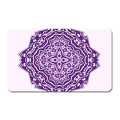 Mandala Purple Mandalas Balance Magnet (rectangular) by Simbadda