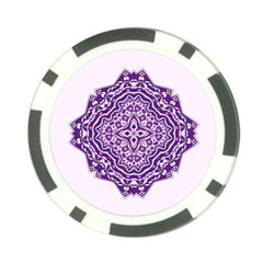 Mandala Purple Mandalas Balance Poker Chip Card Guard by Simbadda