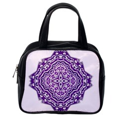 Mandala Purple Mandalas Balance Classic Handbags (one Side) by Simbadda