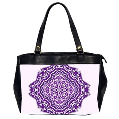 Mandala Purple Mandalas Balance Office Handbags (2 Sides)  by Simbadda