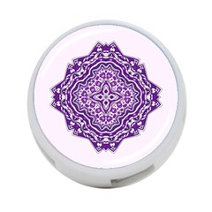 Mandala Purple Mandalas Balance 4-port Usb Hub (two Sides)  by Simbadda