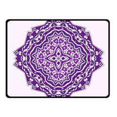 Mandala Purple Mandalas Balance Fleece Blanket (small) by Simbadda