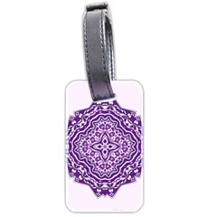 Mandala Purple Mandalas Balance Luggage Tags (two Sides)