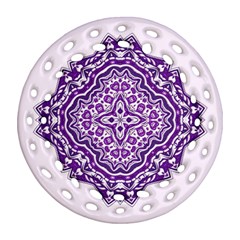 Mandala Purple Mandalas Balance Ornament (round Filigree) by Simbadda