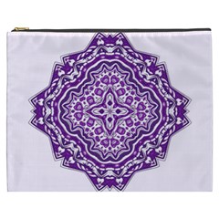 Mandala Purple Mandalas Balance Cosmetic Bag (xxxl)  by Simbadda